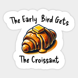 Croissant Butter Art Yummy Kawaii Vintage Coffee Sticker